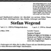 Wegend Stefan 1929-1998 Todesanzeige